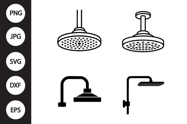 Shower Head SVG, Shower Head Clipart example image 1