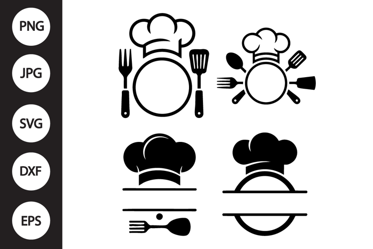 Chef Monogram SVG, Chef Monogram Clipart
