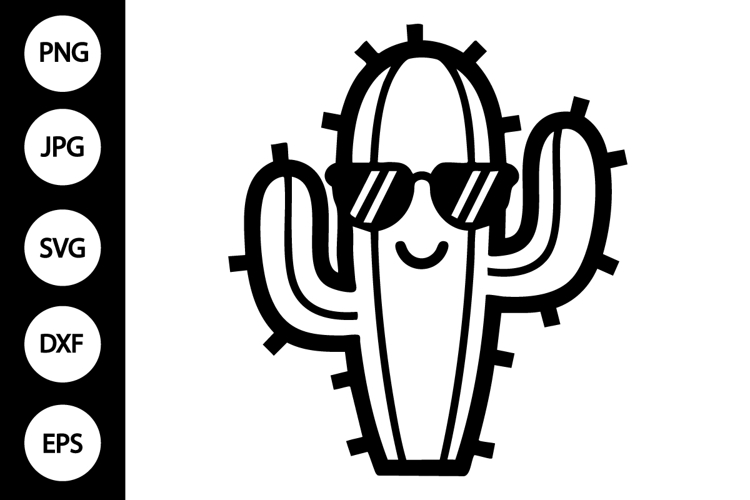 Silhouette Cactus Clipart Image 7