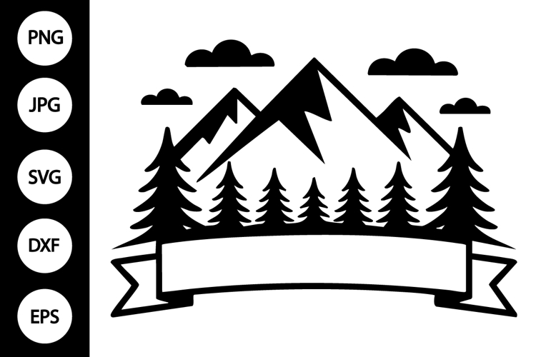Mountain Name Frame SVG