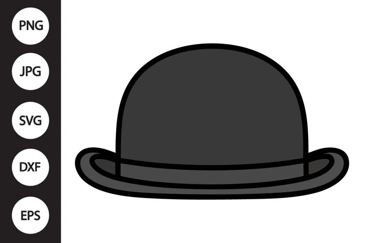Bowler Hat SVG example image 1