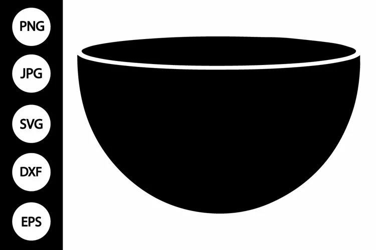 Silhouette Bowl SVG