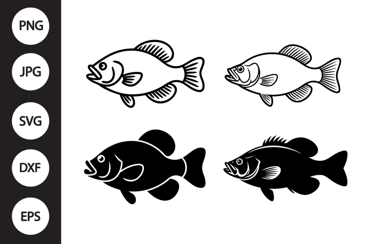 Crappie SVG, Crappie Clipart