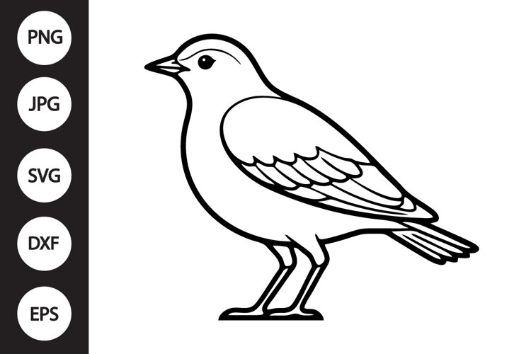 Lark Bird SVG example image 1