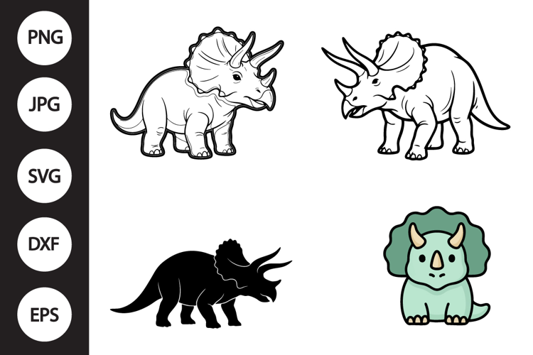 Triceratops SVG, Triceratops Clipart