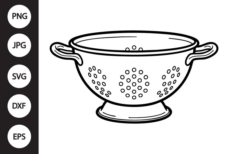 Kitchen Colander SVG example image 1