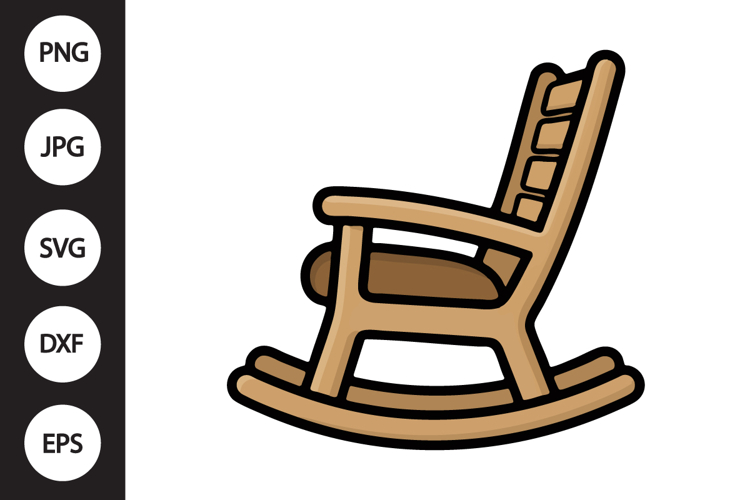 Rocking Chair SVG example image 1