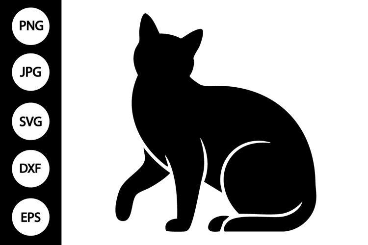 Cat Silhouette Clipart Image 3