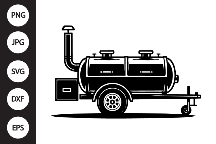 Bbq Smoker Trailer SVG example image 1