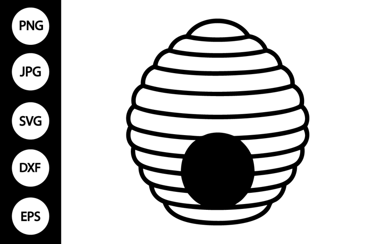 Bee Hive Outline SVG, Coloring Page