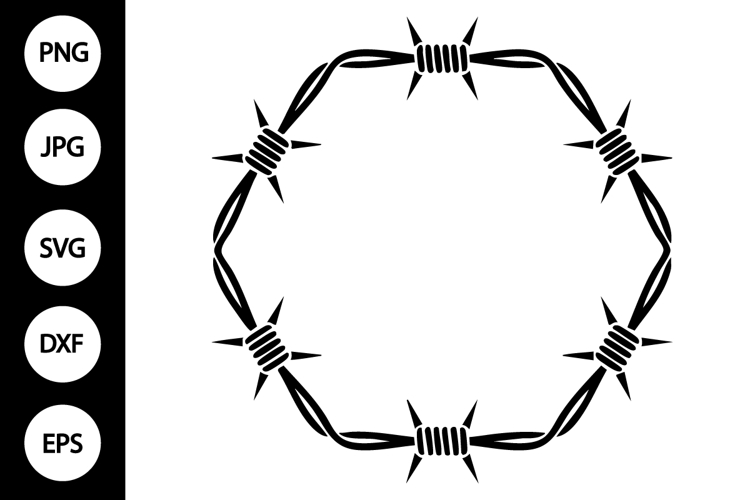 Barbed Wire SVG, Barbed Wire Hexagon SVG