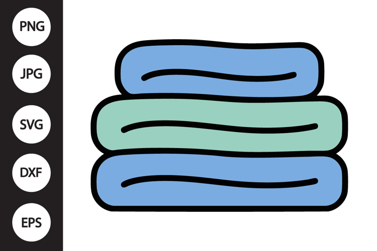 Stack of Towels SVG example image 1