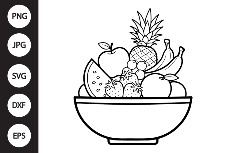 Fresh Fruit Bowl SVG