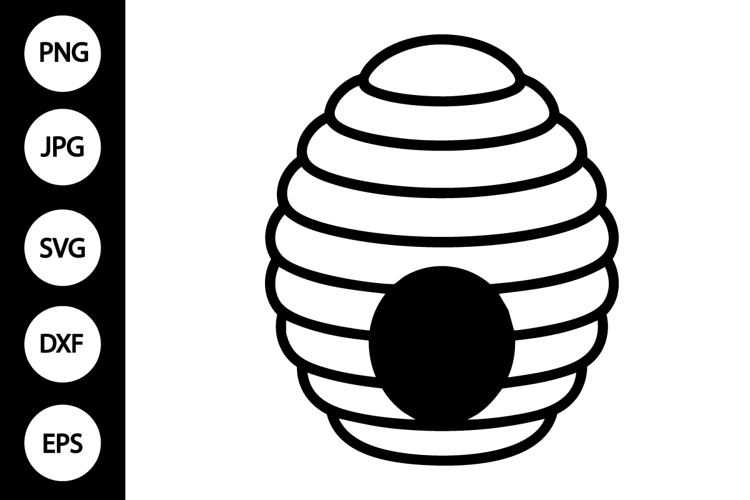 Bee Hive Outline SVG, Coloring Page