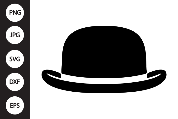Bowler Hat SVG example image 1