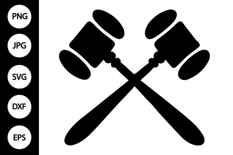 Crossed Gavel SVG