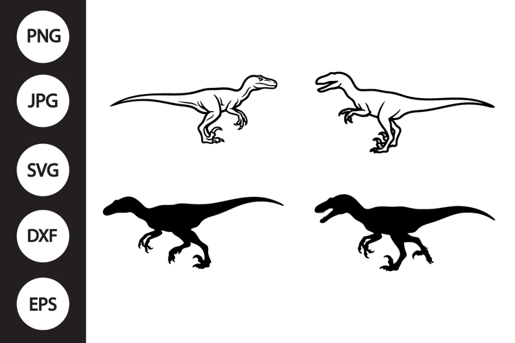 Velociraptor SVG, Velociraptor Clipart example image 1