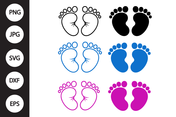 Baby Footprint SVGs Image 19