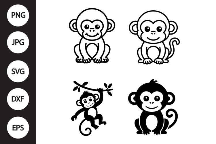 Monkey Svg Image 13