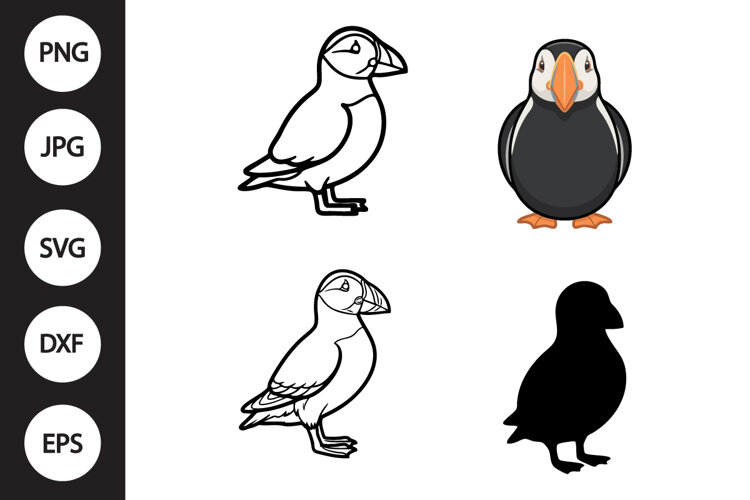 Icelandic Puffin SVG, Icelandic Puffin Clipart example image 1