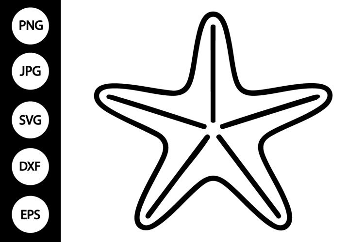 Starfish Outline SVG