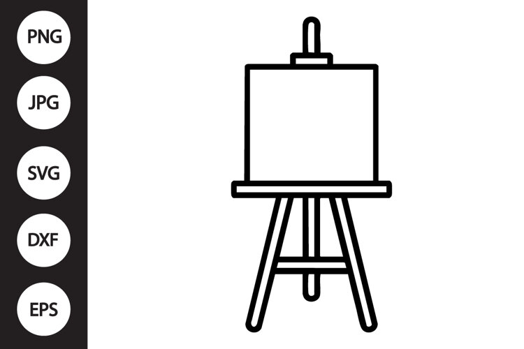 Easel Outline SVG, Coloring Page example image 1