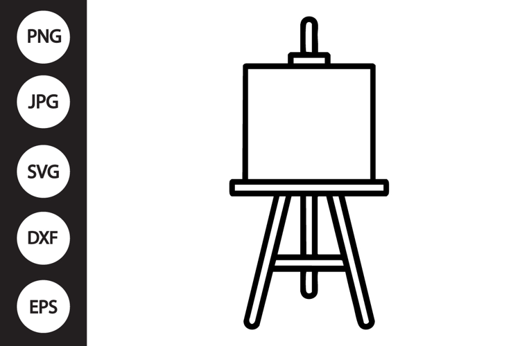 Easel Outline SVG, Coloring Page