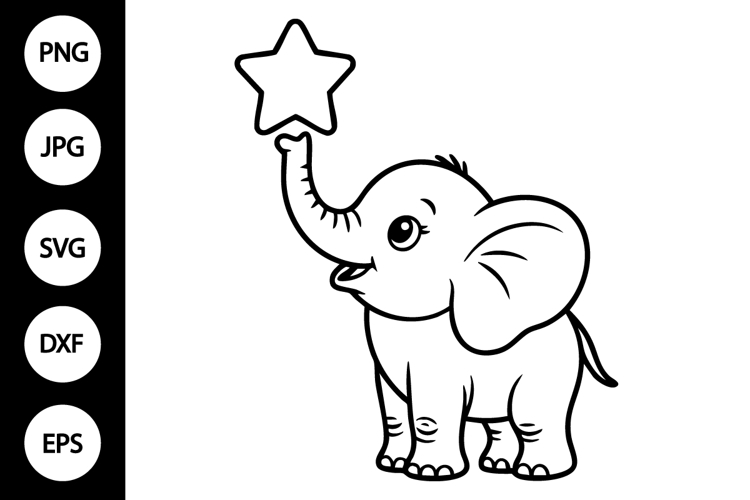 Baby Elephant SVG