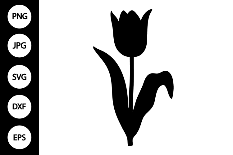 Silhouette Tulip SVG