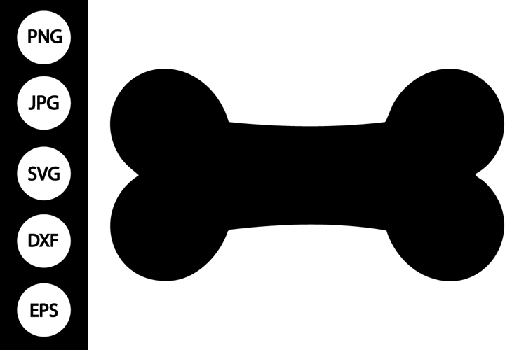 Dog Bone Silhouette Image 3