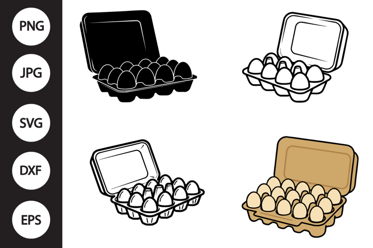 Egg Carton SVG, Egg Carton Clipart