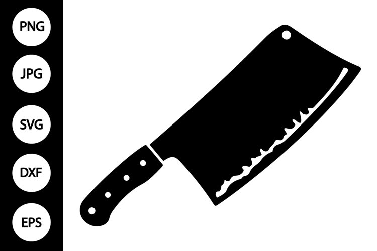 Silhouette Meat Cleaver SVG