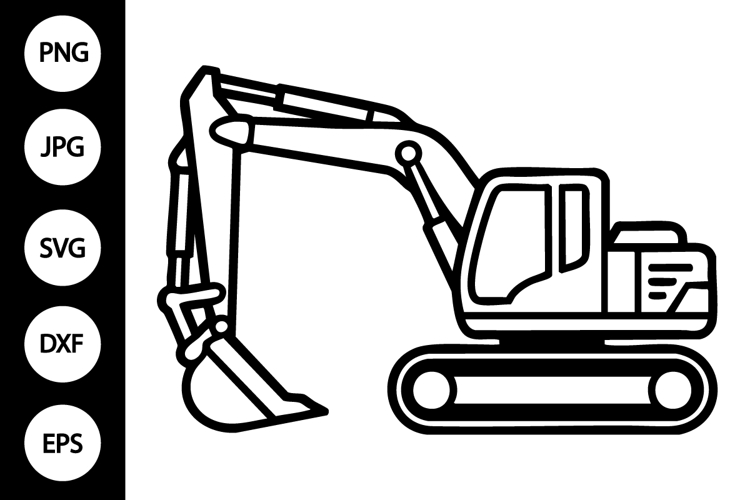 Excavator Svg Image 7