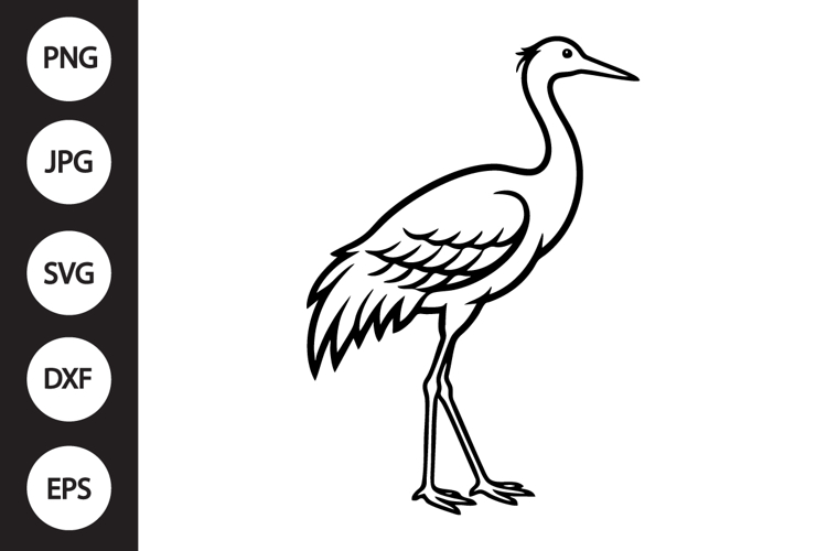 Crane Bird SVG