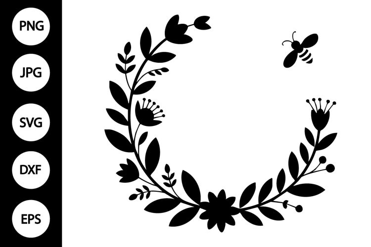 Bee Wreath SVG