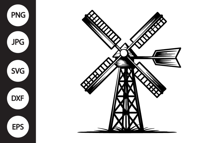 Windmill Svg Image 8