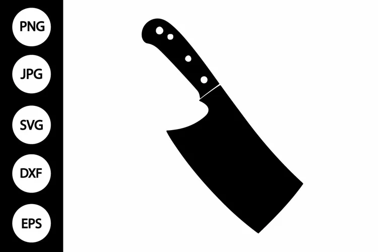 Silhouette Meat Cleaver SVG