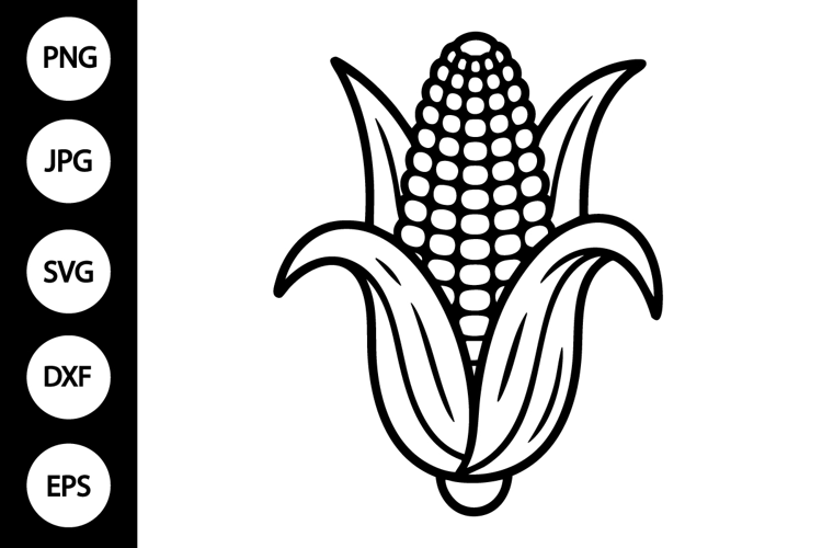 Corn Outline SVG, Coloring Page