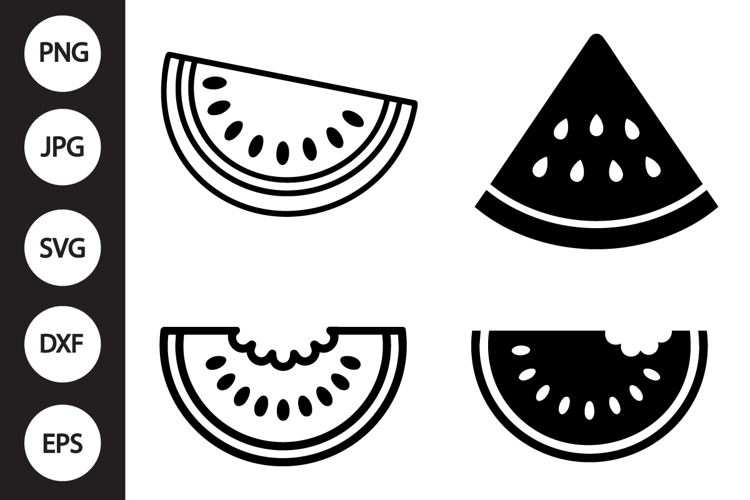Watermelon Slice SVG, Watermelon Slice Clipart example image 1