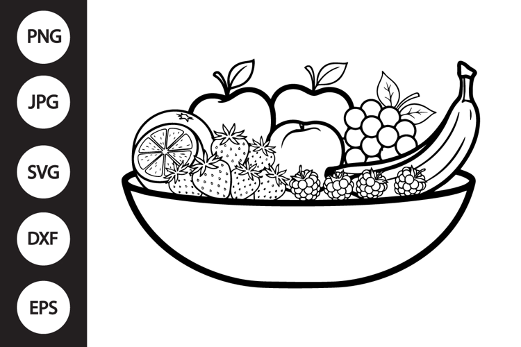 Fresh Fruit Bowl SVG