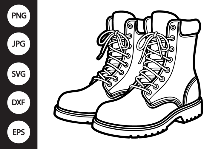 Work Boots SVG example image 1