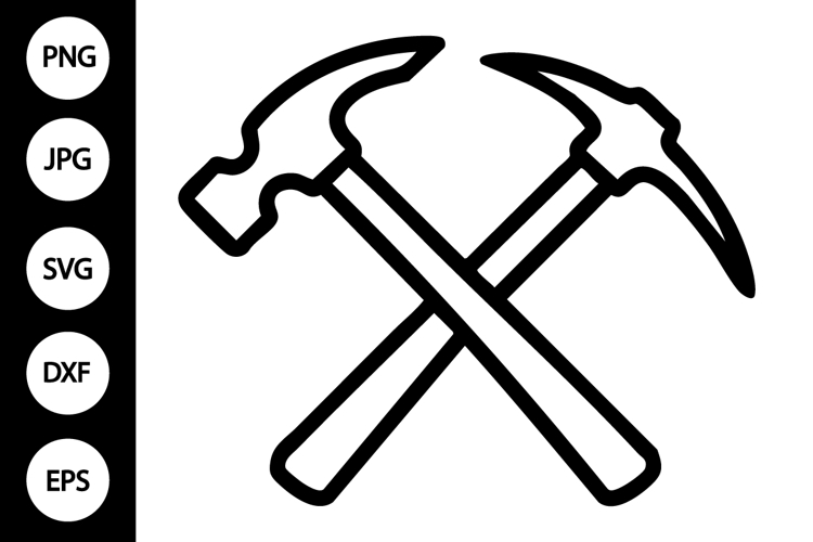 Crossed Hammer and Pick SVG