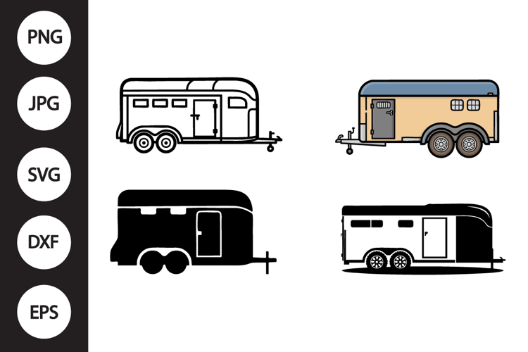 Horse Trailer SVG, Horse Trailer Clipart