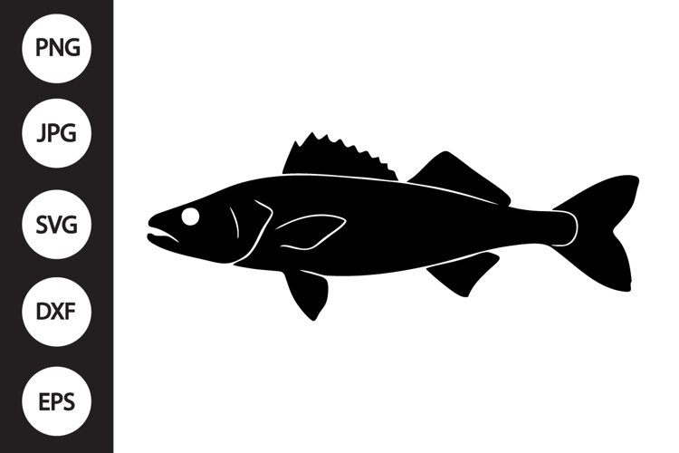 Walleye Fish SVG example image 1