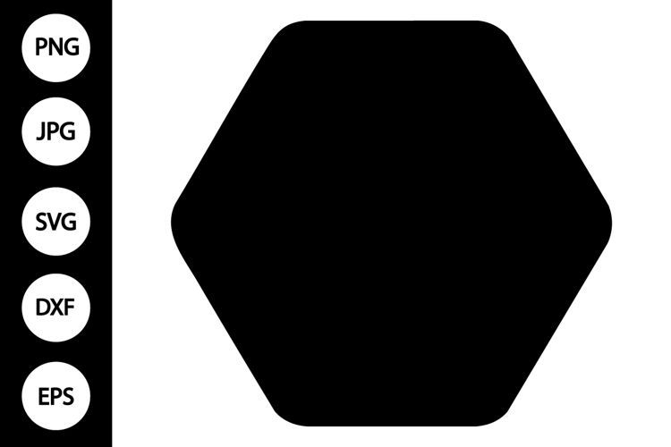 Hexagon Rounded Frame SVG