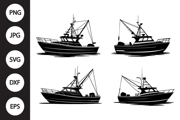 Silhouette Fishing Clipart Image 11