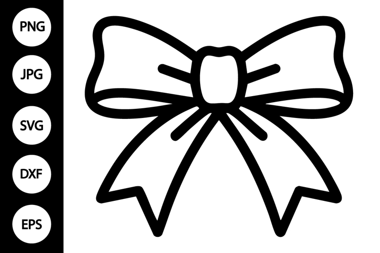 Ribbon Bow Outline SVG, Coloring Page