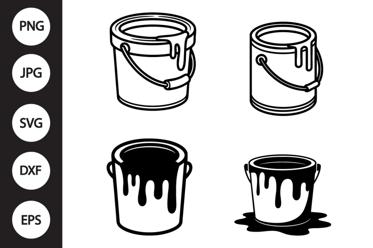 Paint Bucket SVG, Paint Bucket Clipart example image 1