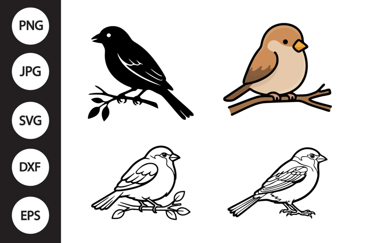 Sparrow SVG, Sparrow Clipart