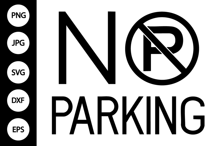 No Parking Label SVG
